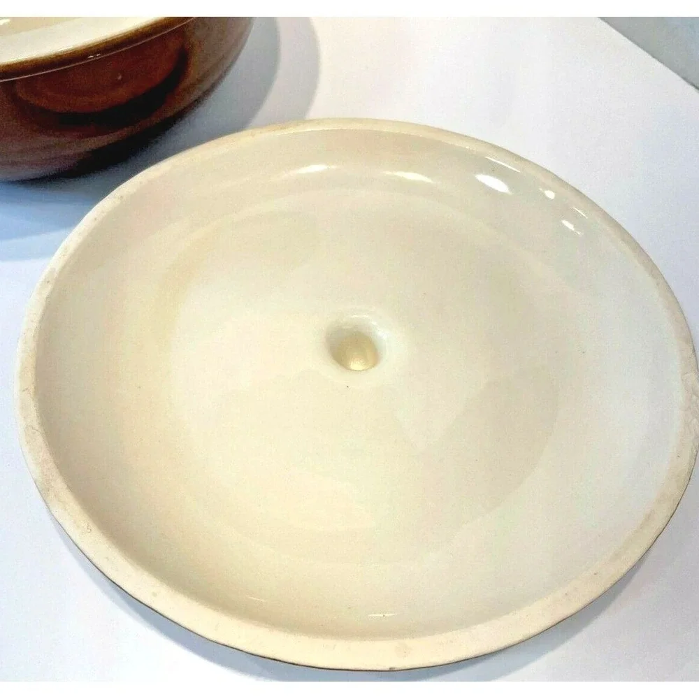 John B Taylor's Country Fare Brown Casserole Serving Dish with Lid Stoneware